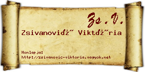 Zsivanović Viktória névjegykártya